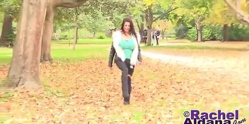 Rachel Aldana in the park