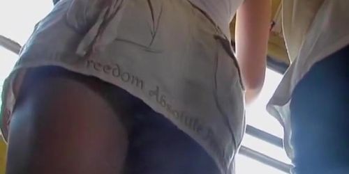 Peep up honey's short petticoat
