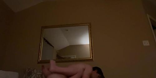 brunette milf blowjob and sex on couch I found her at tindurs.com