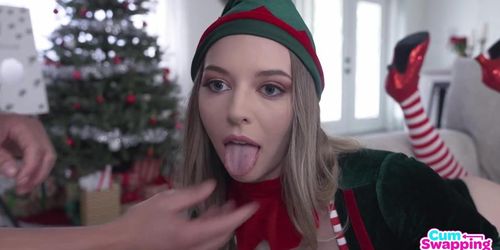 Stepsisters preteding to be elves frozen while i fucking them