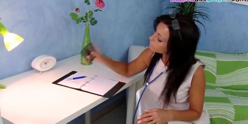 Dominating euro nurses peg and humiliate thief