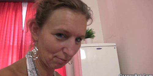 Old granny rides masseur dick