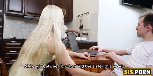 SIS.PORN. Blonde cutie likes to suck stepbros dick and wants more