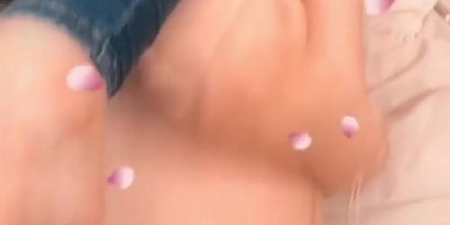 Cumshot on teens face in snapchat POV (Kisajee )