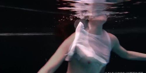 Actual mermaid super hot girl underwater