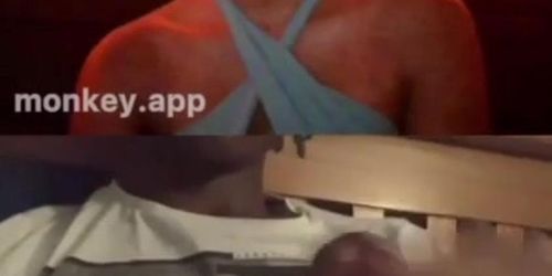 ( Monkey Flash ) Horny Ebony Watches Me Cum