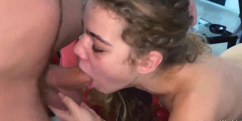 Cute Teen Slut Throat Destroyed By Big Cock - Sabrina Spice