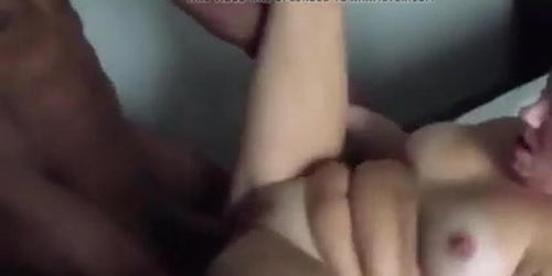 Blonde wife getting nicely fucked by a black guy and enjoys
