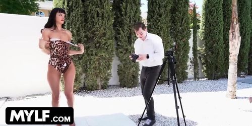 Mylfwood - Sexy Erotic Photosession With Sensual Fit Milf Goes Wild And Ends Up With Cum On Her Face