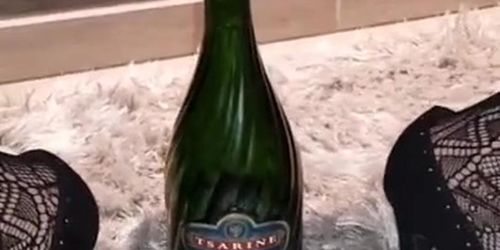 bottle of Champagne insertion