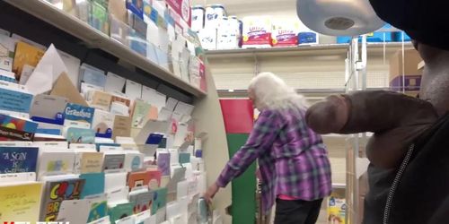 Fat bbc Old lady flash