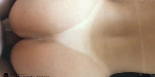 Quick risky sex on the couch