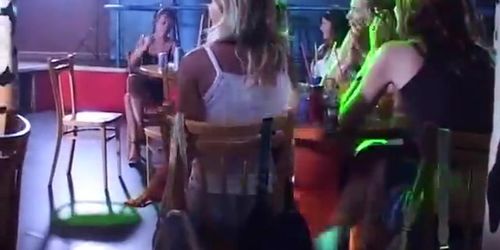 Cheating wives girlfriends suck dick at strip show