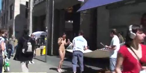 July - Hot German Girl Naked In Public