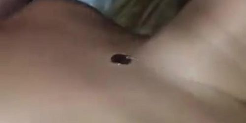 Huge cumshot on boobs while being fucked