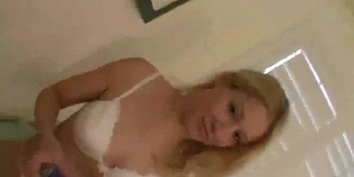 PREMIUMGFS - Cute blonde teen jacks off dick