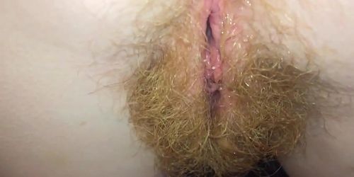 Redhead hairy Wifes Slow motion creampie