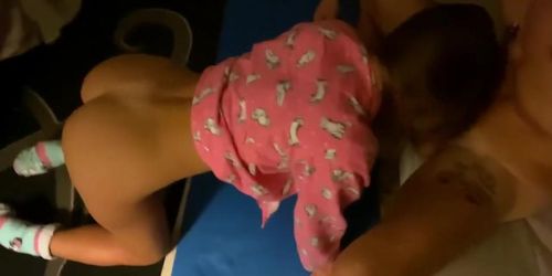 Fucking mystepsister mouth on the couch