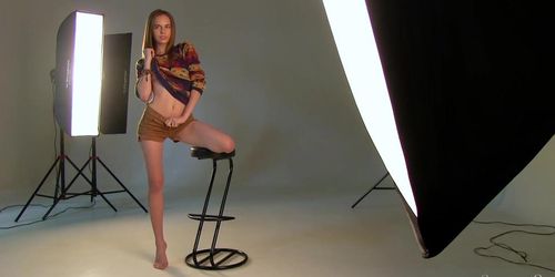 Young Brunette Beauty Gracie Fingers Her Snatch In Photoshoot! (Beauty Dior)