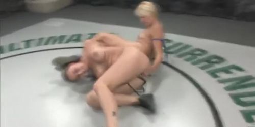Sexy kicking ass in a wrestling arena