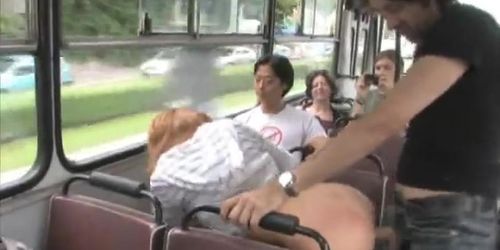 Hot public sex scene on the bus! (Valentina Blue)