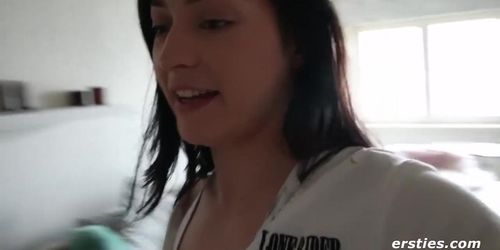 Domino Gets Off Rough Using Anal Toys While Fingering Herself