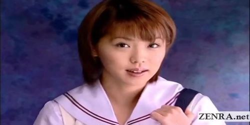 Subtitled CFNM dominant Japanese schoolgirl senzuri