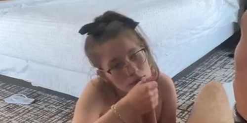 Hot, Huge Tit Brunette Makes Huge Dick Explode In Vegas
