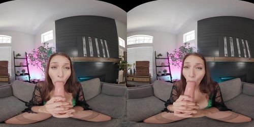 Busty brunette wants to suck and ride your dick in VR (Bella Rolland)