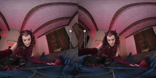 VR Conk Horny redhead Scarlet Witch gets hairy pussy full of cum VR Porn (Jessica Ryan)