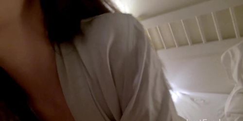 Fucked this super hot brunette Layla Lane at home in this homemade POV porn video