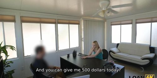 LOAN4K. Obligor takes money lender's pistol in her pussy on purpose (Alli Rae)