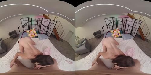 Seductive brunette lets you stuff her pussy in VR (Jason X)