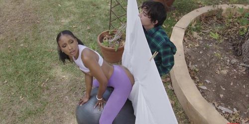 Milfed Olivia Jayy MILF Workout Teases Pervy Neighbor