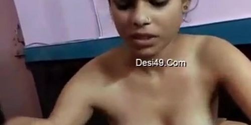 Hot Look Indian Girl Wearing Bra After Sex