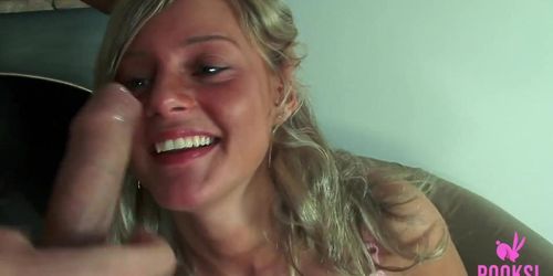 Blonde College Beauty Tatianna Takes A Big Wide Shaft Reverse Cowgirl Style