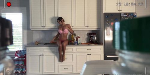 Madison Ivy in spy cam kitchen