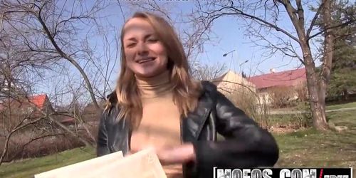 Public Pick Ups - Euro Blonde Licks the Tip starring  Ivana