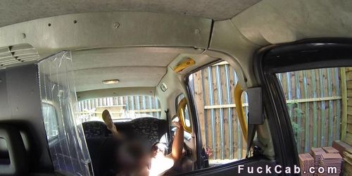 Huge tits girl rimming and anal fucking in fake taxi