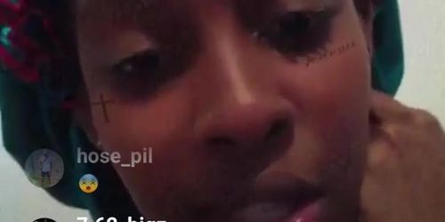 Trini gyal flashing breast