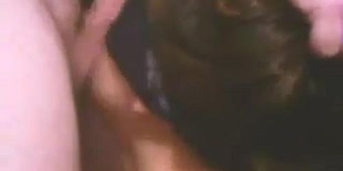 Blindfolded throatfuck