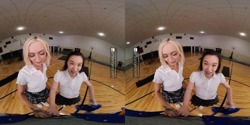 VR Bangers Naughty College Hot Group Sex With 5 Hot Dirty Cheerleaders VRPorn (Aiden Ashley, Charly Summer, Chloe Temple, Delilah Day)