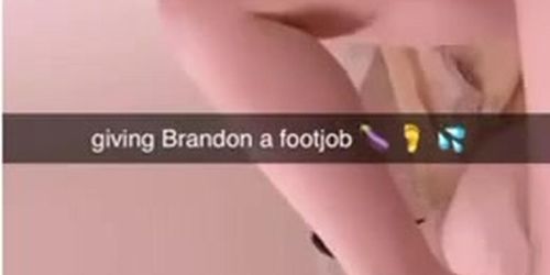 Jenn and Brandon Footjob