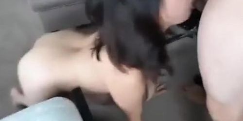 Chinese girl gives blowjob