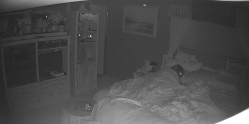 Amateur Wife caught masturbating hidden cam night vision part2