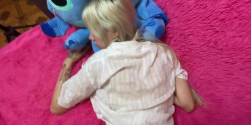 Adorable blonde gets woken up with a big dick in her pussy