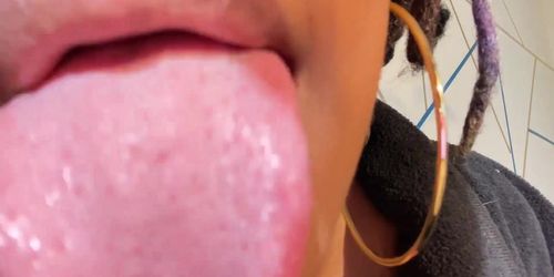 Tongue Fetish Ebony Solo ASMR