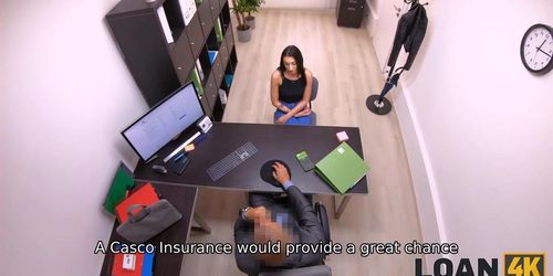 LOAN4K. Boy has sex with easy woman who spreads her legs for his money