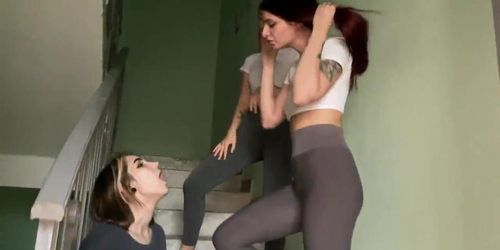 Girls Humiliation Slut - Spitting and Human Ashtray Lezdom