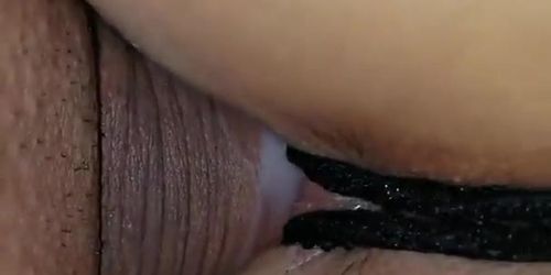 Crotchless panties cum wet screw